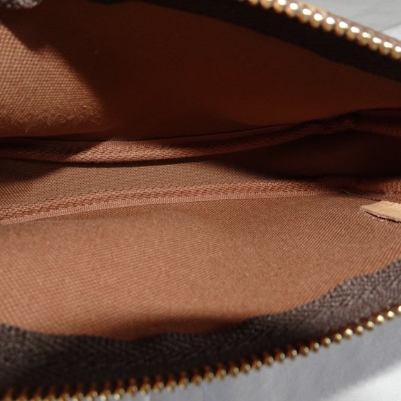 Louis Vuitton M41655 Brown Multi Color Print Coated Canvas Wristlet - Picture 10 of 12